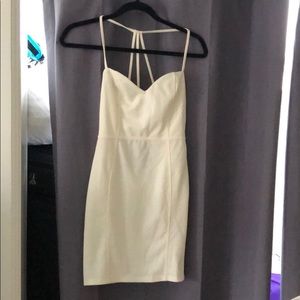 Tobi cream strappy back dress, size small NWT